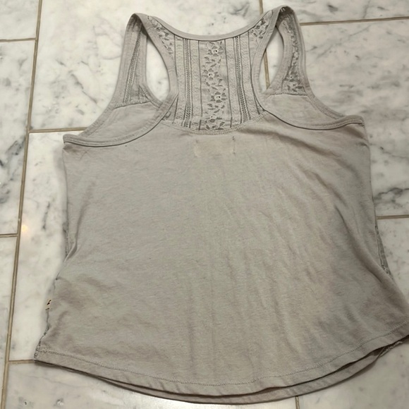 Hollister Light Gray Lace Tank Top - Picture 2 of 2